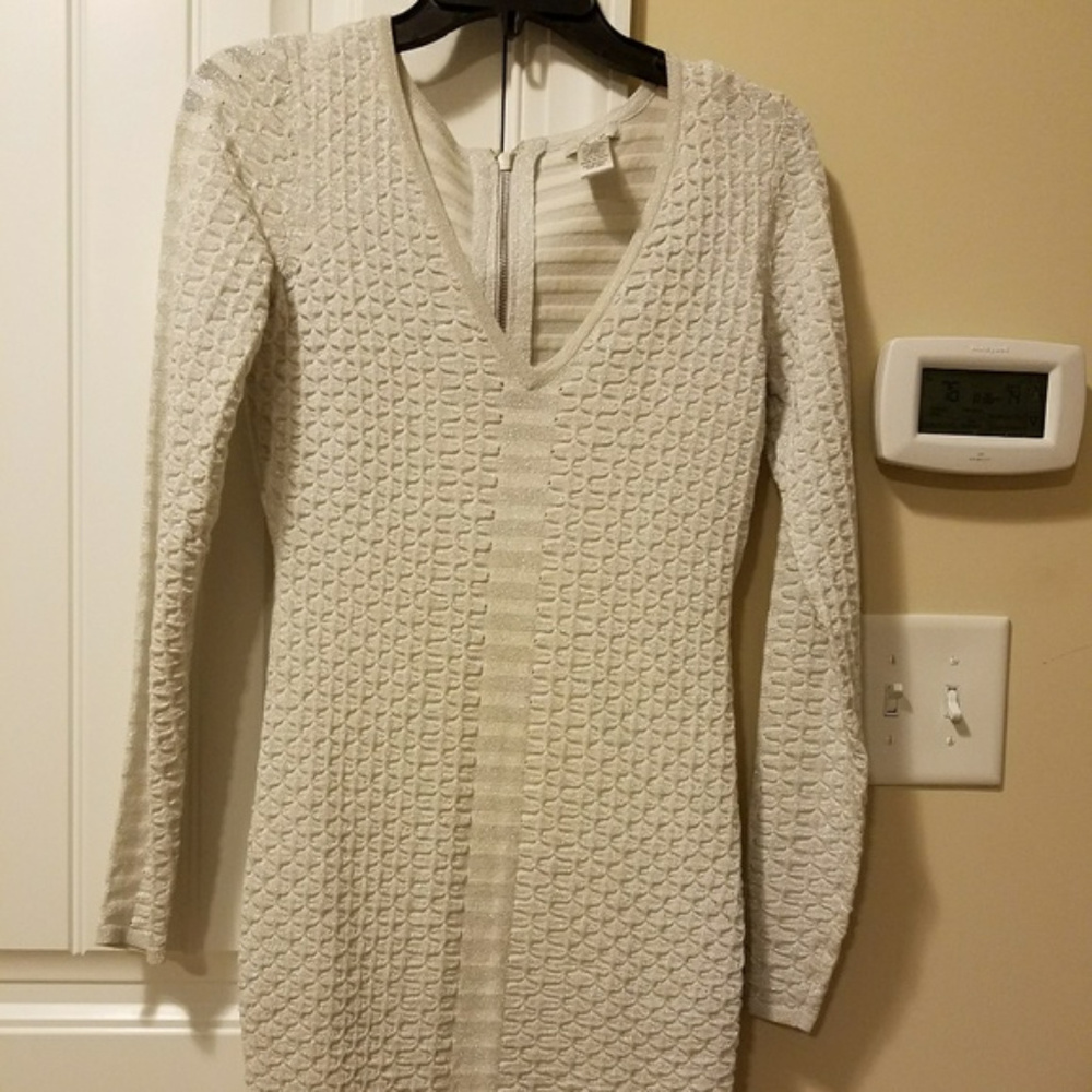 CACHE PARTY DRESS BODYCON NEW YEARS XS STRETCH ZIP